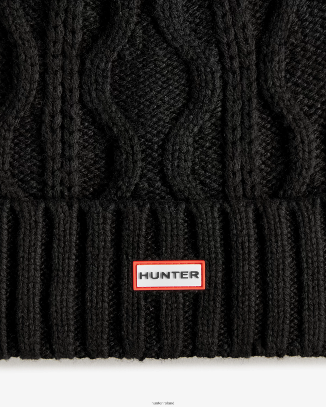 Hunter Men PF0RJ493 Cable Cuff Pompom Beanie