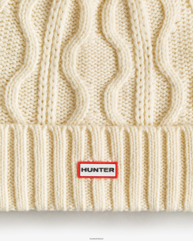 Hunter Men PF0RJ494 Cable Cuff Pompom Beanie