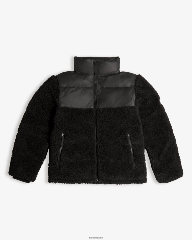 Hunter Men PF0RJ613 Wanderer Vegan Shearling Insulated Mid Puffer Jacket