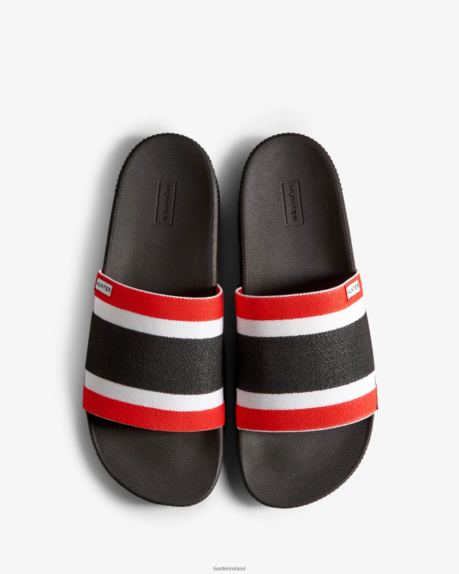 Hunter Men PF0RJ568 Tri Colour Elastic Slides