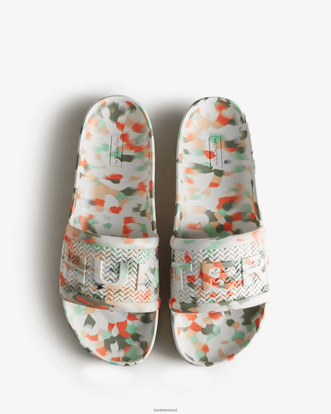 Hunter Men PF0RJ581 BLOOM Marble Slides