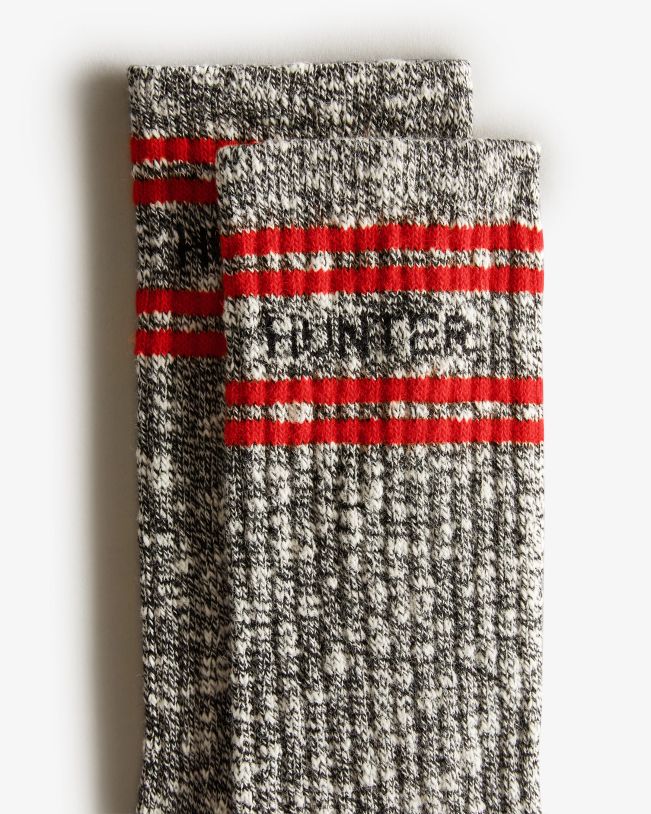 Hunter Women PF0RJ389 Branded College Mouline Short Socks