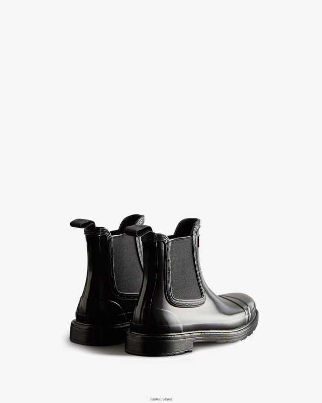 Hunter Women PF0RJ212 Commando Gloss Chelsea Boots
