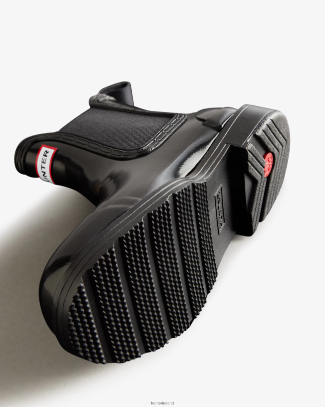 Hunter Women PF0RJ212 Commando Gloss Chelsea Boots