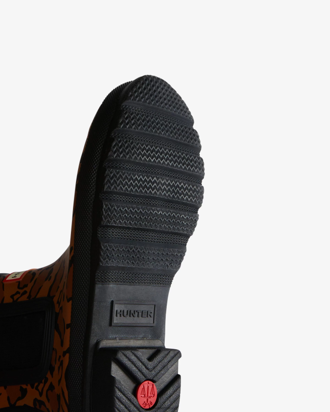 Hunter Women PF0RJ221 Leopard Print Chelsea Boots