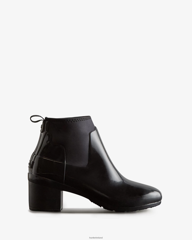 Hunter Women PF0RJ296 Refined Slim Fit Gloss Mid Heel Boots