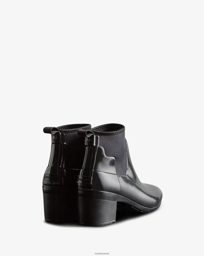 Hunter Women PF0RJ296 Refined Slim Fit Gloss Mid Heel Boots