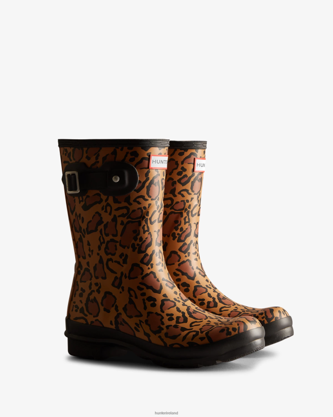 Hunter Women PF0RJ128 Leopard Print Short Rain Boots