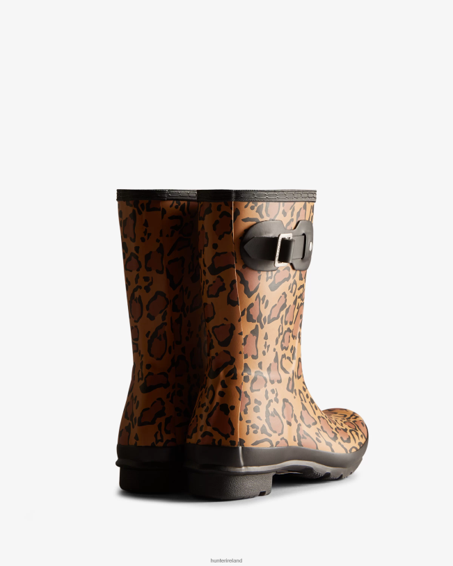 Hunter Women PF0RJ128 Leopard Print Short Rain Boots