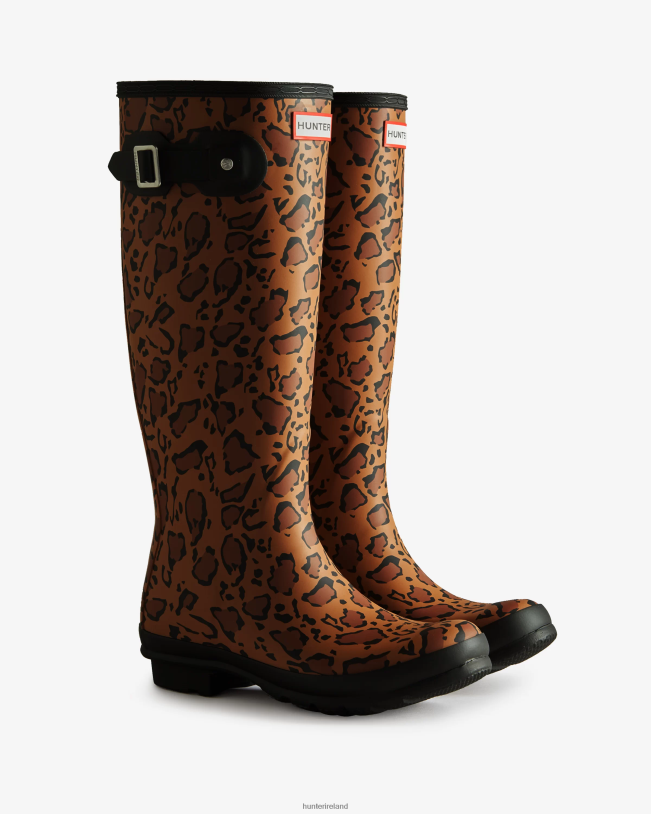 Hunter Women PF0RJ168 Leopard Print Tall Rain Boots