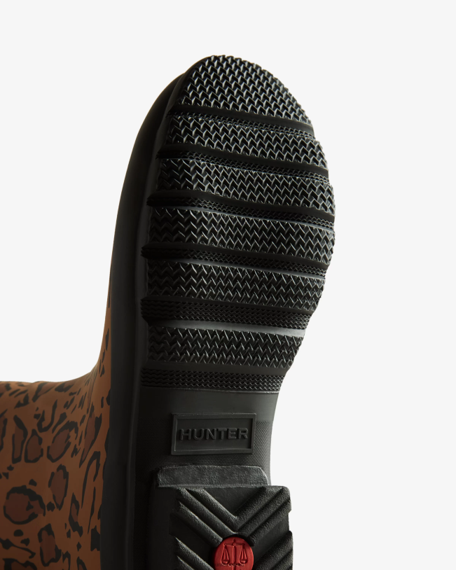 Hunter Women PF0RJ168 Leopard Print Tall Rain Boots