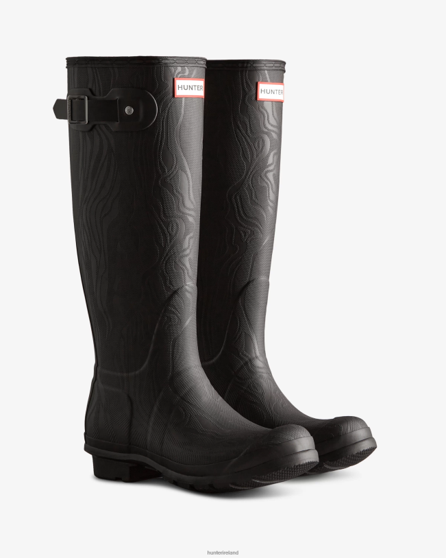 Hunter Women PF0RJ198 Erosion Texture Tall Rain Boots