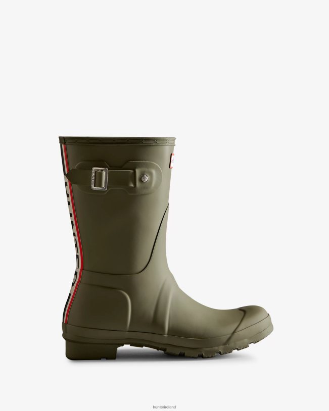 Hunter Women PF0RJ2 Tri-Colour Logo Backstrap Short Rain Boots