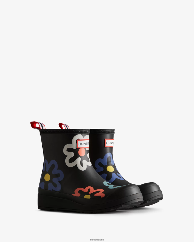 Hunter Women PF0RJ90 PLAY Short Flower Pop Print Rain Boots