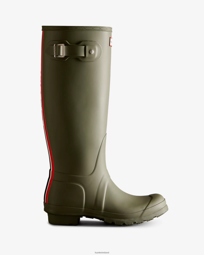 Hunter Women PF0RJ9 Tri-Colour Logo Backstrap Tall Rain Boots