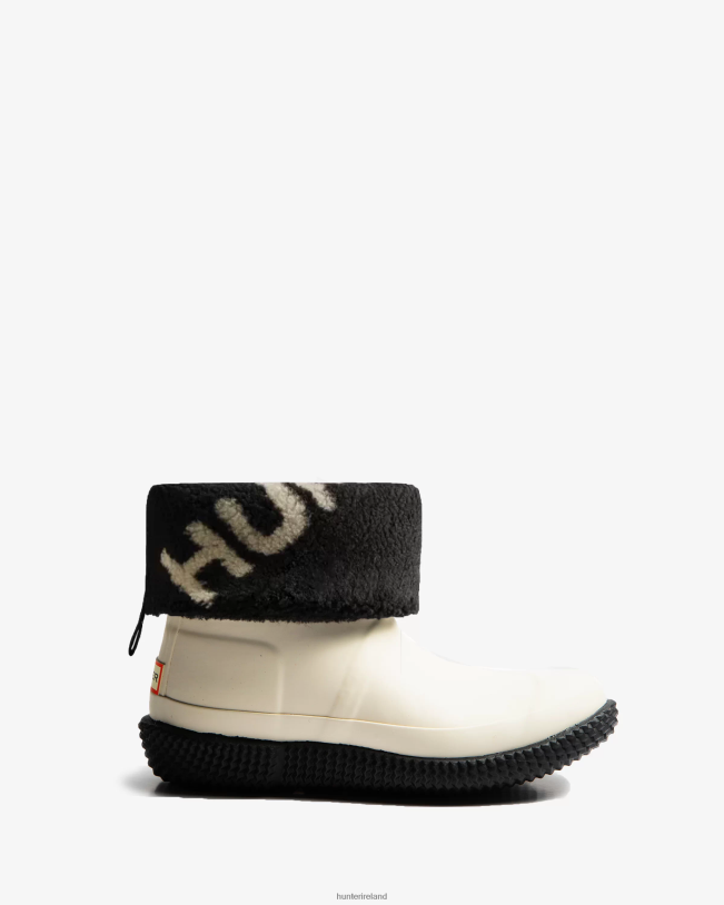 Hunter Women PF0RJ273 Insulated Roll Top Logo Vegan Shearling Boots