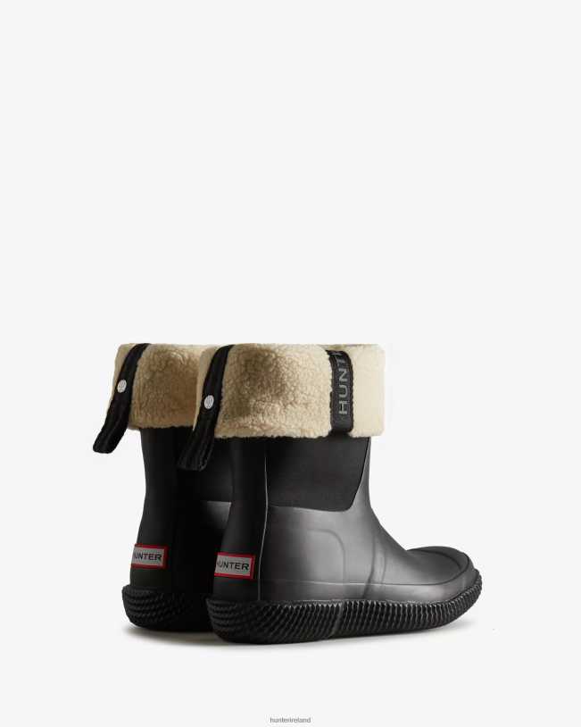 Hunter Women PF0RJ300 Insulated Roll Top Webbing Vegan Shearling Boots