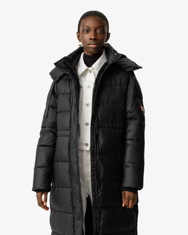 Hunter Women PF0RJ367 Intrepid Insulated Webbing Long Puffer Coat