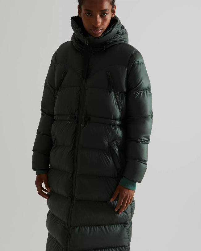 Hunter Women PF0RJ369 Insulated Rubberized Long Puffer Coat