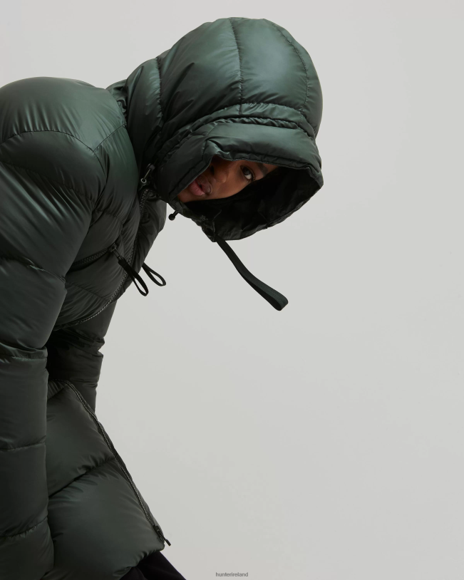 Hunter Women PF0RJ369 Insulated Rubberized Long Puffer Coat