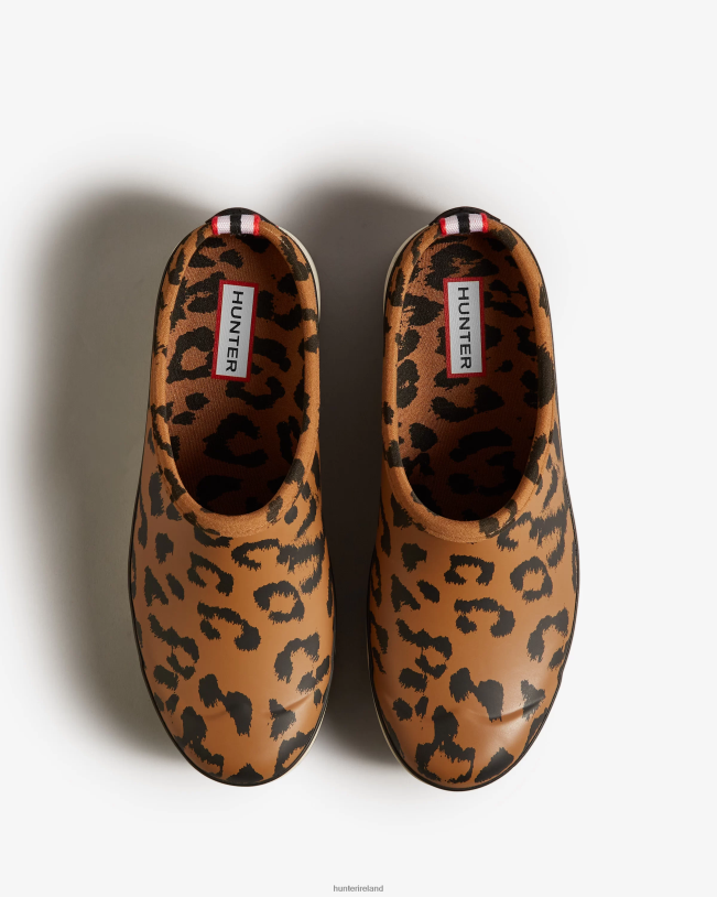 Hunter Women PF0RJ201 Play Hybrid Leopard Print Clogs