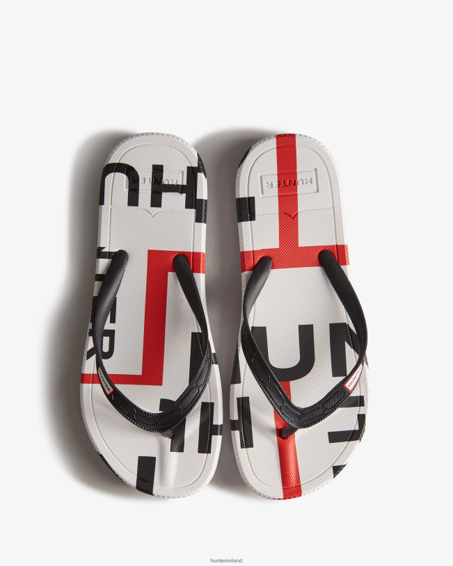 Hunter Women PF0RJ283 Exploded Logo Flip Flops