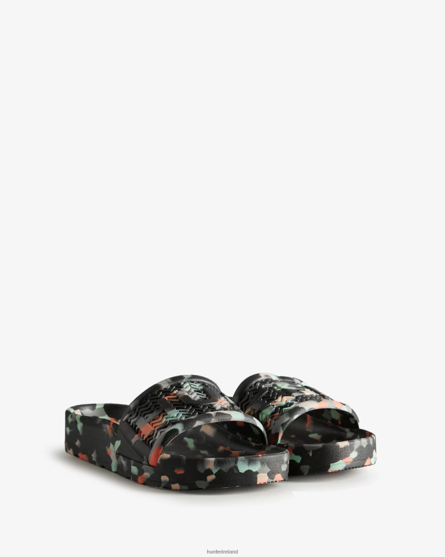 Hunter Women PF0RJ285 BLOOM Marble Slides