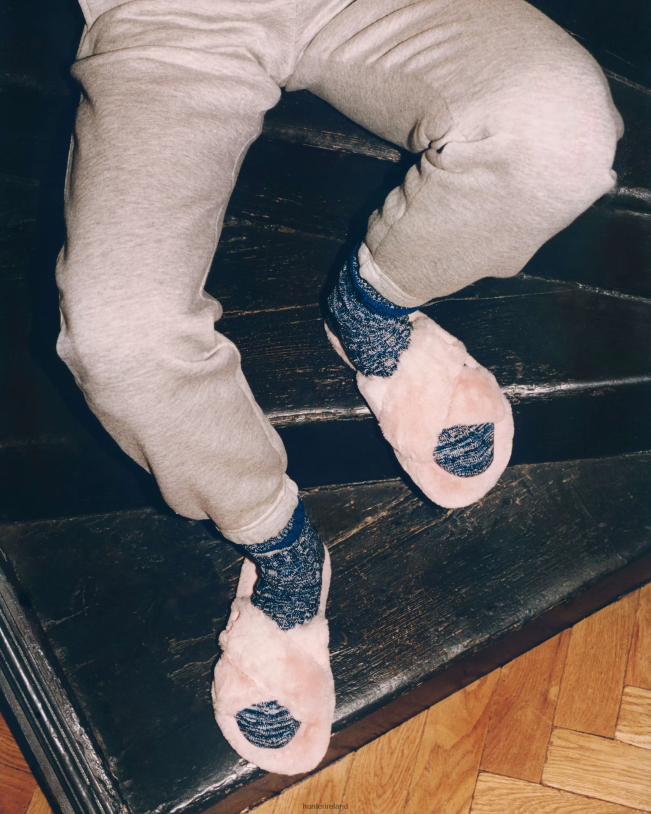 Hunter Women PF0RJ323 Faux Fur Flatform Crossover Slide